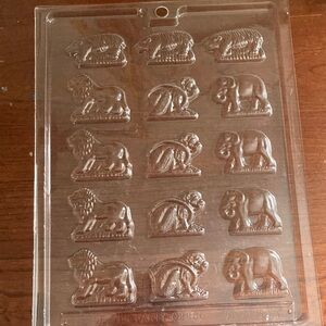 3/$15 Life of the Party Chocolate Candy Mold Elephant Monkey Lion Bear Animal